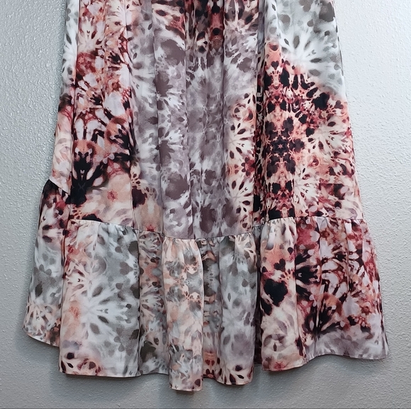 City Chic Bella Abstract Flowy Wrap Midi Skirt - Picture 9 of 14